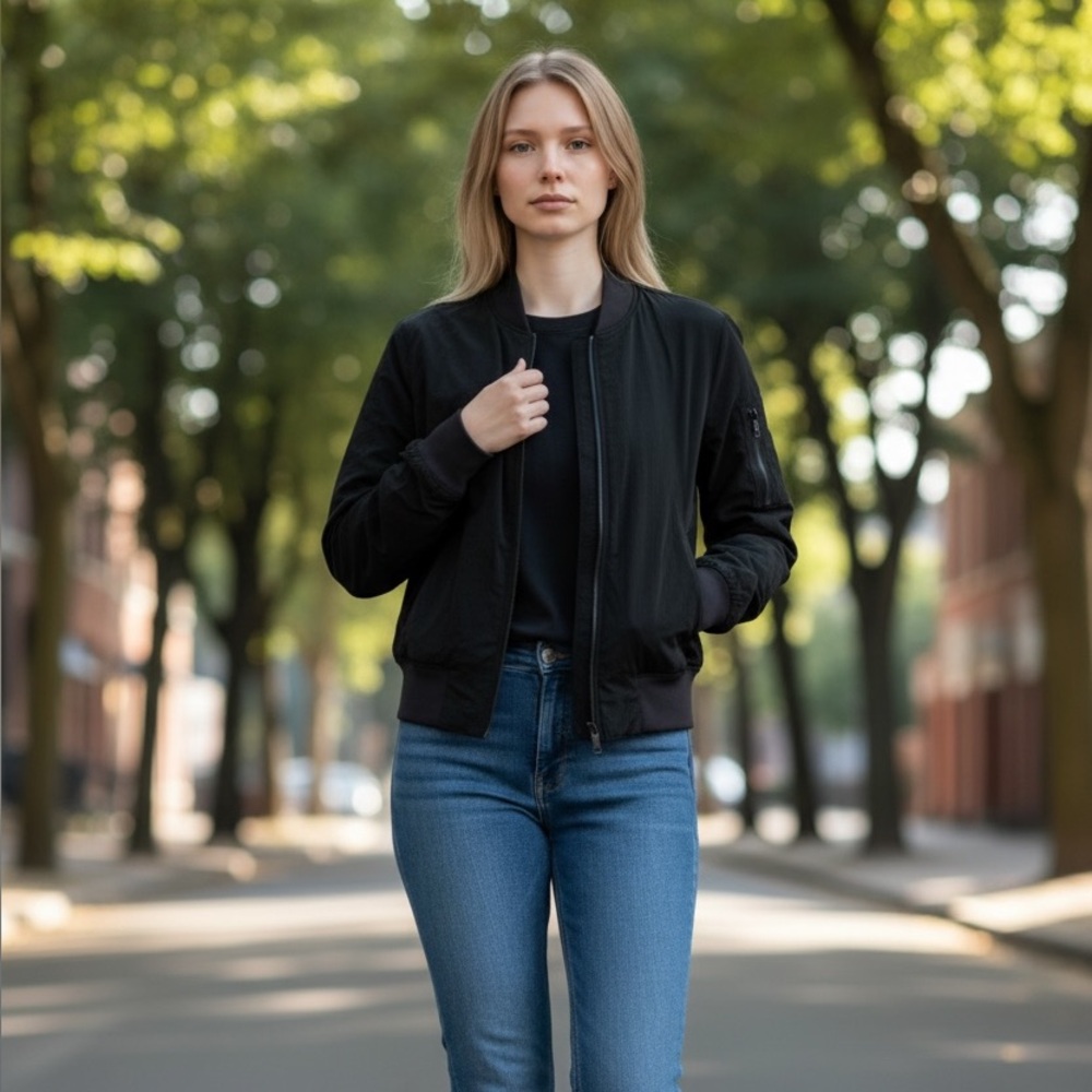 lululemon athletica Black Bomber Jacket